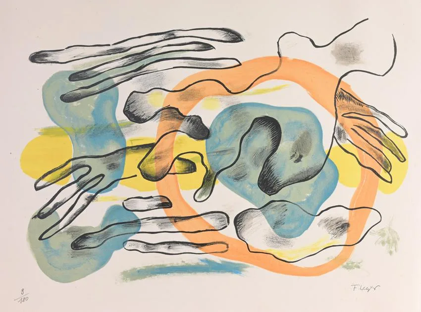 Les Muages by Fernand Léger, 1959, Color Lithograph, offered Aug 2023