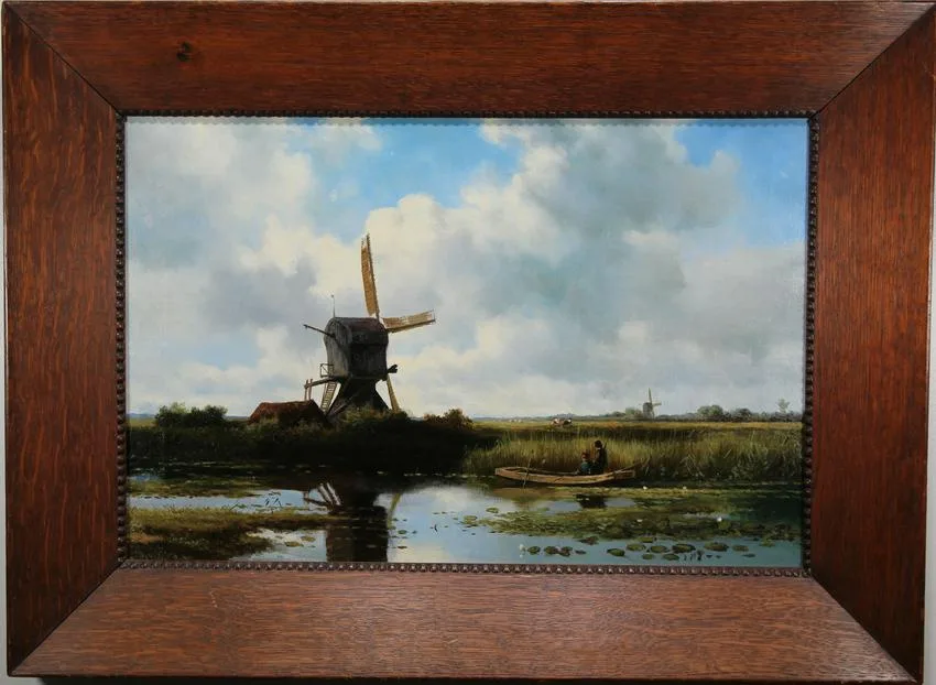 Untitled by Willem Roelofs, Oil on canvas, sold Aug 2023