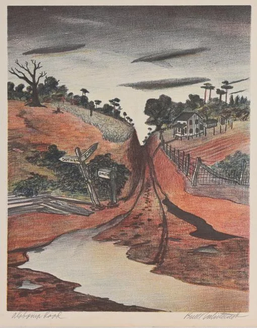 Alabama Road by Buell Whitehead, print (other), sold Aug 2023