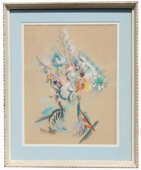 Charles Rosen, Spring Flowers, Pastel on Paper