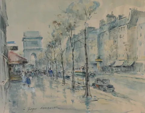 Georges Dominique Rouault, Untitled, Watercolor on Paper
