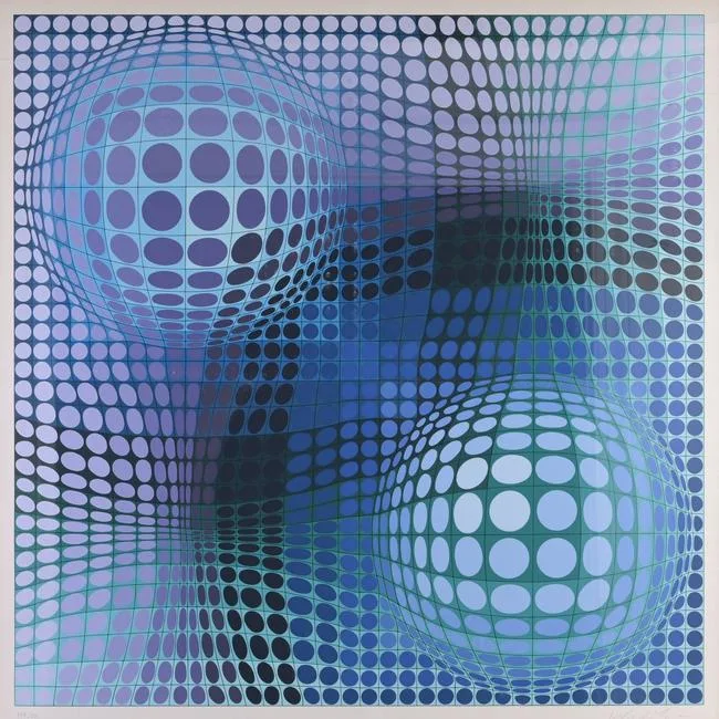 Feny by Victor Vasarely, 1973, Serigraph, sold Aug 2023