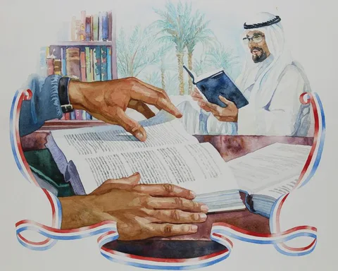 Library Serving the Middle East by Brian Sanders, Watercolor on Paper, sold Aug 2023