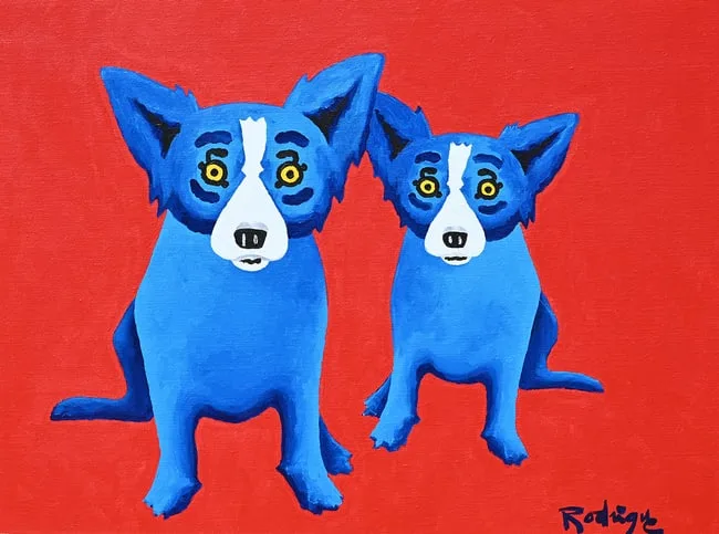 George Rodrigue, Hot Days Ahead, 1999, Acrylic on Linen