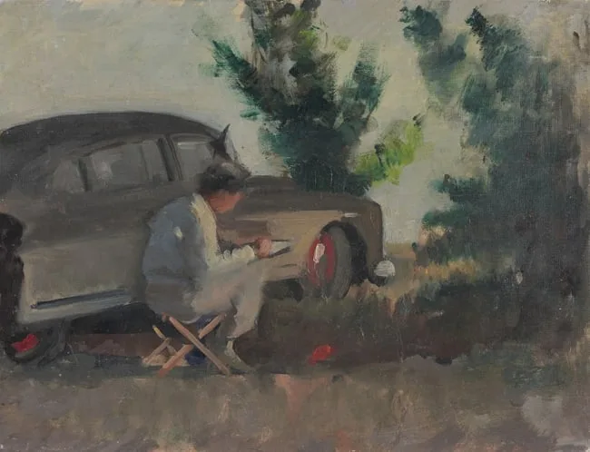 Untitled by Edward Leonard, Oil on canvas, sold Sep 2023
