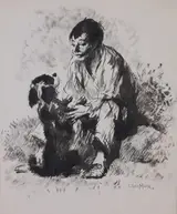 Francis Luis Mora, Young Boy w/ Dog