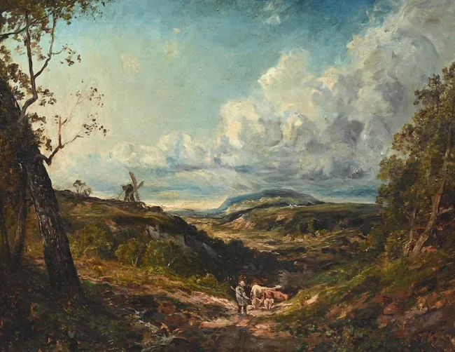 Untitled by John Linnell, Oil on canvas, sold Sep 2023
