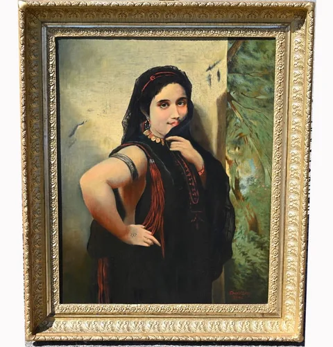 Edwin Long, Gypsy Girl, Oil on Canvas