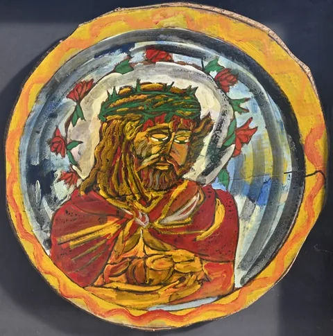 Rudolph V. Bostic, Untitled, Acrylic & Marker on Cardboard