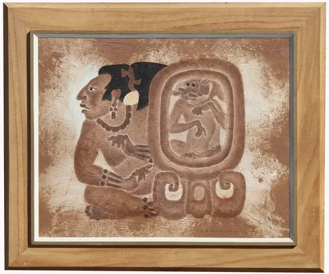 A Wise Man, Monkey in a Box by Dale Nichols, 1976, Oil on linen, sold Sep 2023