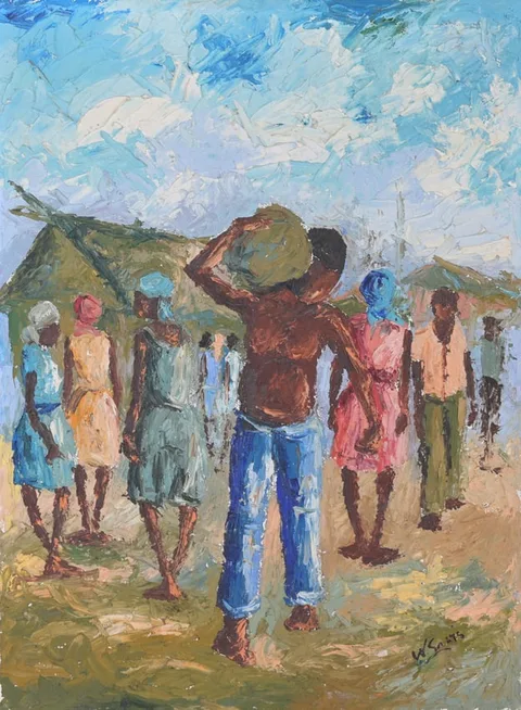 Wilfrid Louis, Untitled, Oil on Canvas
