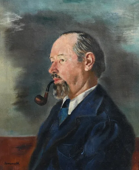 Jerry Farnsworth, Portrait of Harold Singerland, Oil on Canvas