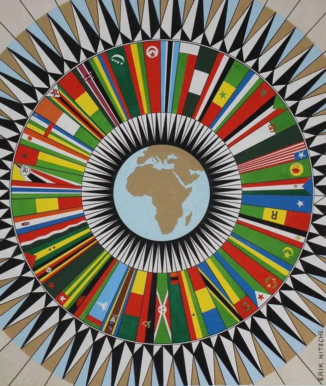 Erik Nitsche, United Nations in Africa, Acrylic on Illustration Board