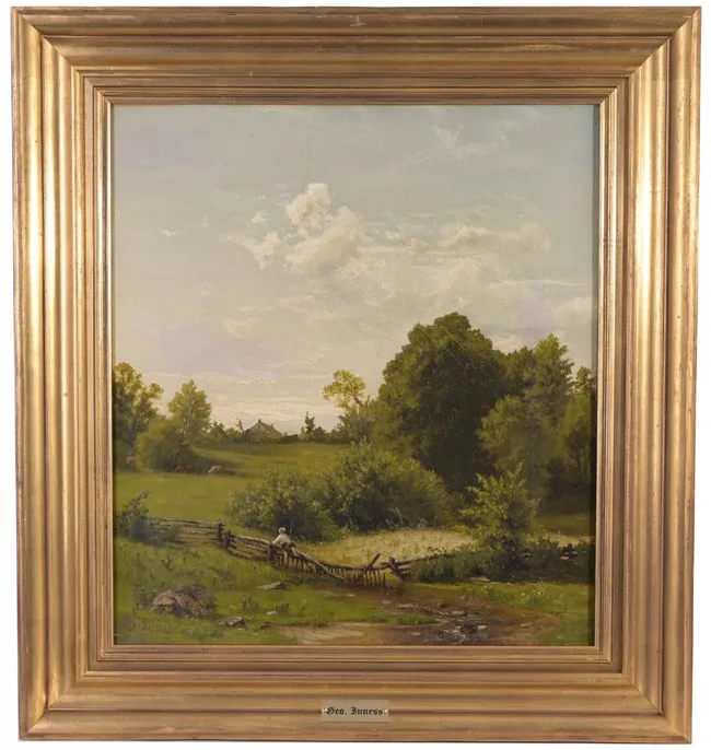 Untitled by George Inness, Oil on Canvas, sold Nov 2023