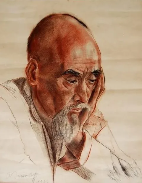 Alexandre Evgenevich Yakovlev, Untitled, Sanguine and ink on paper