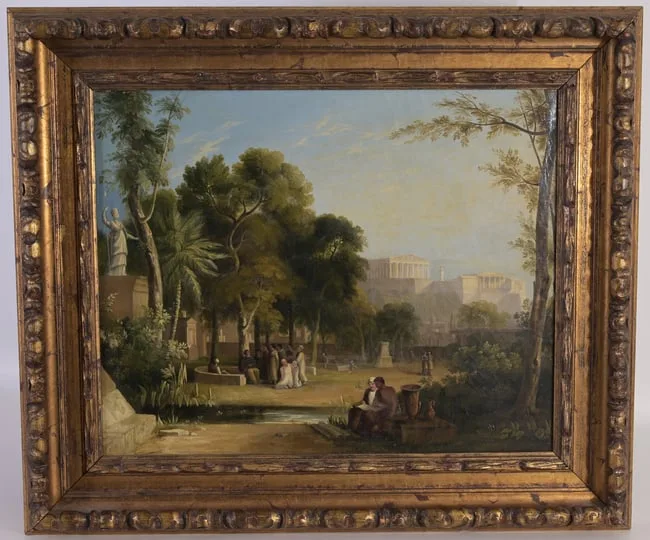 Philosophers Garden by Antal Strohmayer, Oil on Canvas, offered Nov 2023