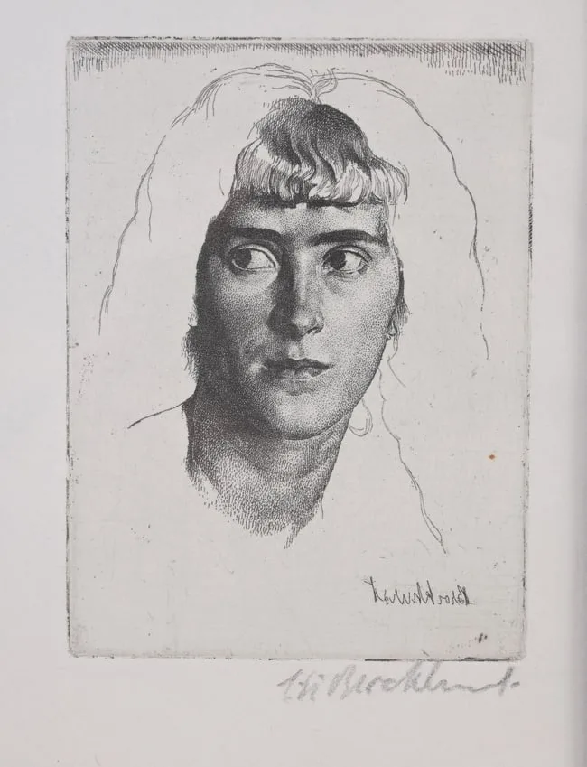 Phemie by Gerald Brockhurst, Etching, sold Nov 2023