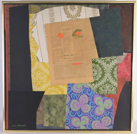 Max Papart, Agitation Civilisatirice, Collage on Canvas
