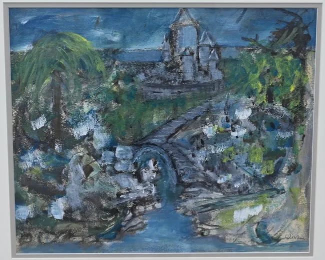 Winifred Johnson Clive, Convent at Anglet, Oil on Paper