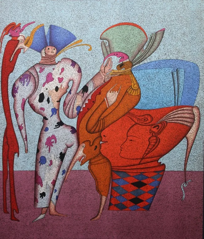 Untitled VII by Mihail Chemiakin, Color Lithograph, sold Nov 2023