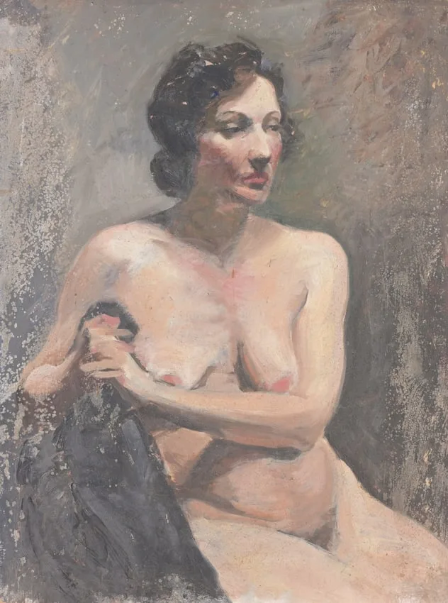 Untitled by Edward Leonard, Oil on board, offered Nov 2023