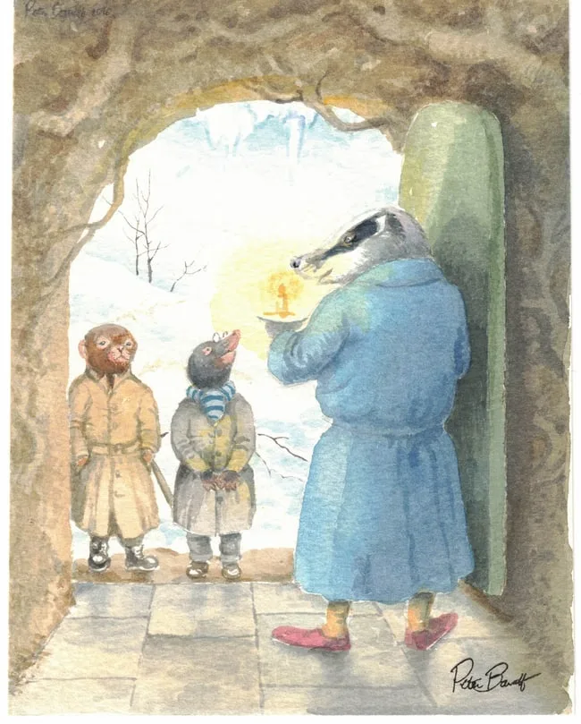 Wind in the Willows by Peter Barrett, Watercolor on Paper, sold Nov 2023