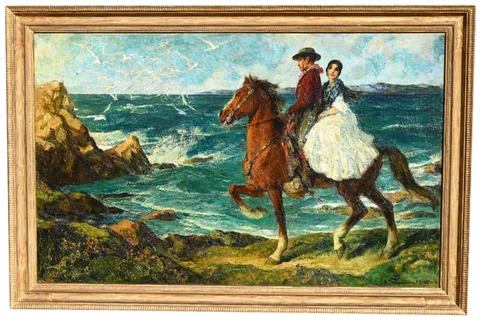 Untitled by Francis Luis Mora, Oil on Canvas, sold Feb 2024