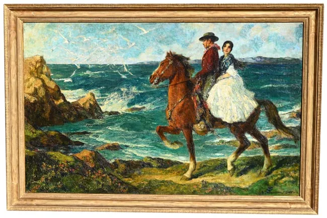 Untitled by Francis Luis Mora, Oil on Canvas, sold Feb 2024