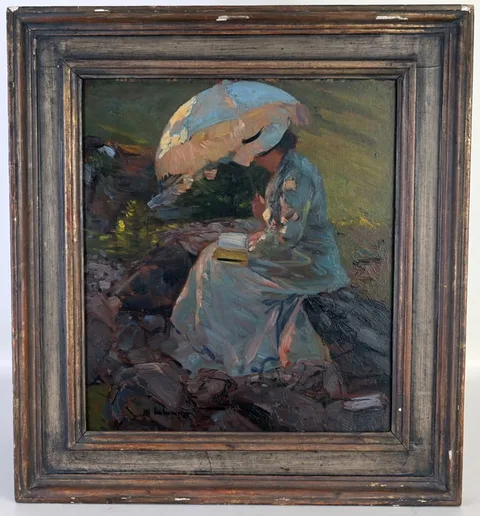 Max Liebermann, Martha, Oil on Board