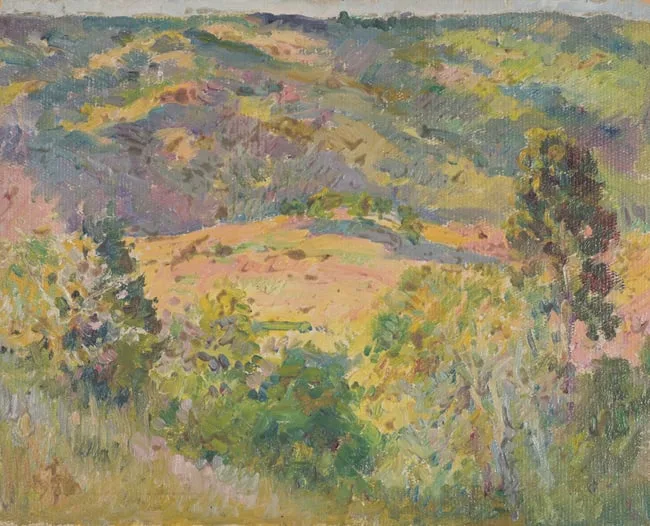 Untitled by Francis Luis Mora, Oil on board, sold Feb 2024