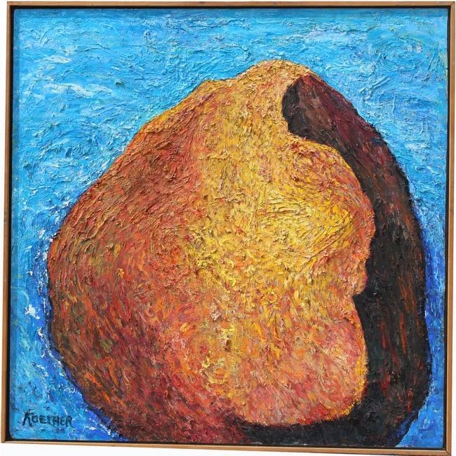 Red Sentinel by Thomas Koether, Oil on Board, offered Feb 2024
