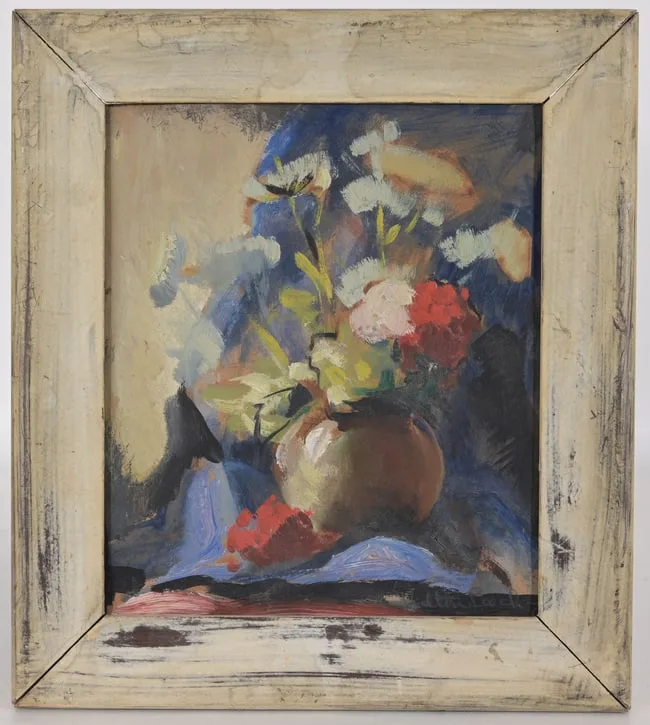 Untitled by Hilton Leech, Oil on Board, sold Feb 2024