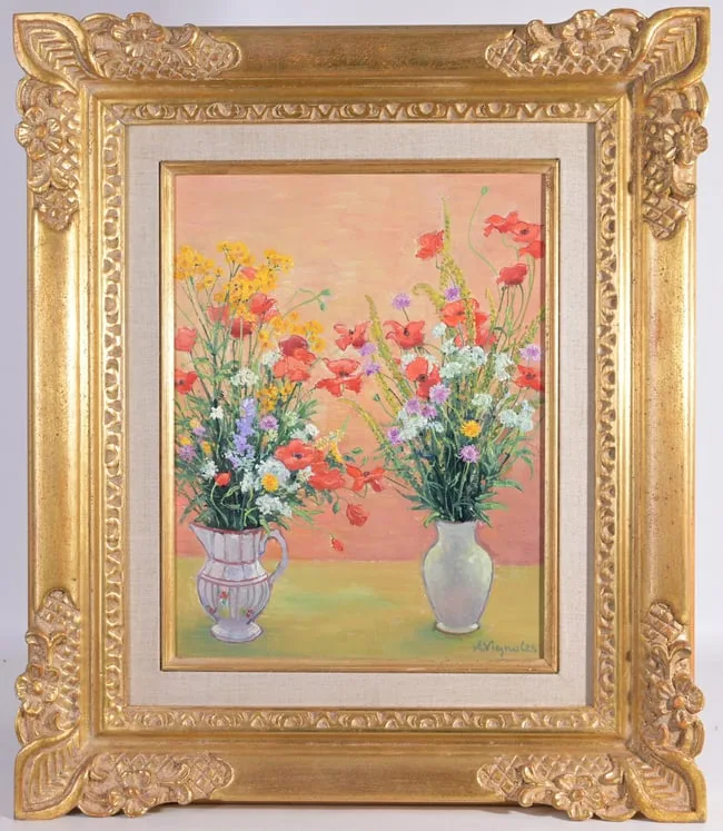 Untitled by André Vignoles, Oil on Board, sold Feb 2024