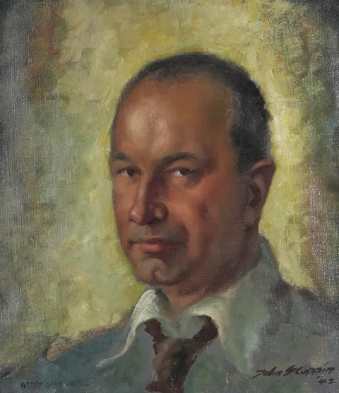 John S. Coppin, John Carpol, Oil on Canvas Board