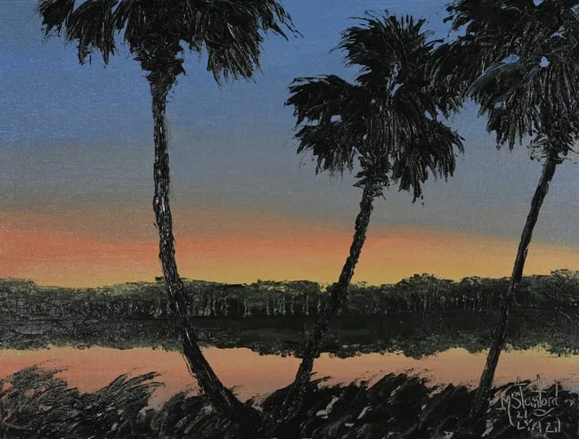 Evening Glow by Mark Stanford, Oil on Panel, sold Feb 2024