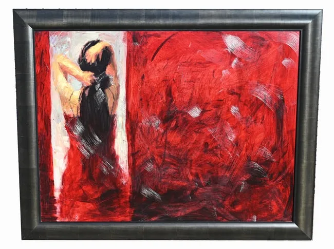 Asencio, Red Door, Giclee on Canvas