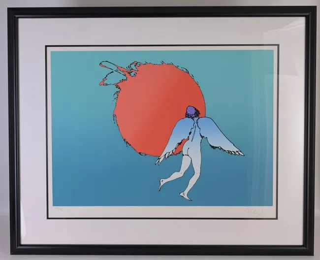 The Encounter by Peter Max, Serigraph on Arches, sold Feb 2024