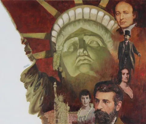 Statue of Liberty by Shannon Stirnweis, Oil on Illustration Board, sold Feb 2024