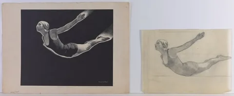 Mabel Wellington Jack, Swan Dive, Lithograph