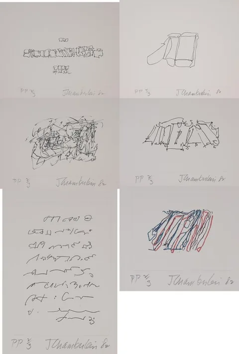 John Chamberlain, Ten Coconut, etchings