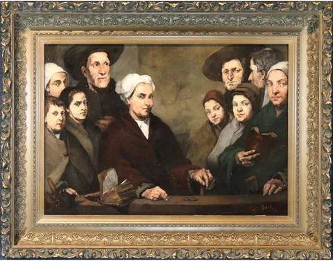 Augustin Théodule Ribot, The Judge, Oil on cradled panel
