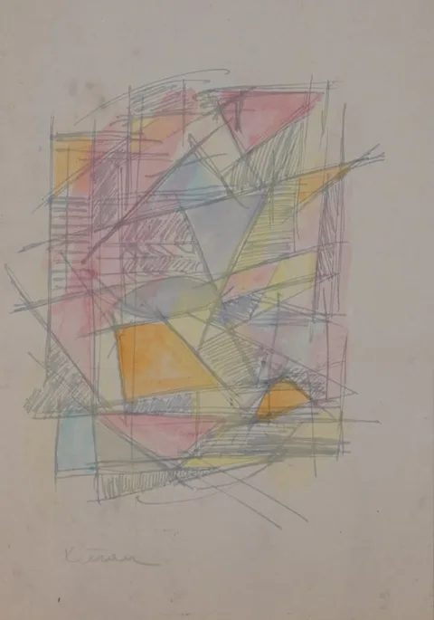 Jean Xceron, Untitled, Watercolor on Paper