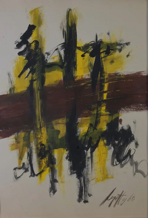 Jean Degottex, Untitled, Gouache on Paper