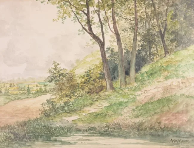 Untitled by Arthur W. Moore, Watercolor on Paper, offered Apr 2024