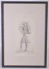 Reginald Marsh, Girl in Fur Jacket Reading Tabloid
