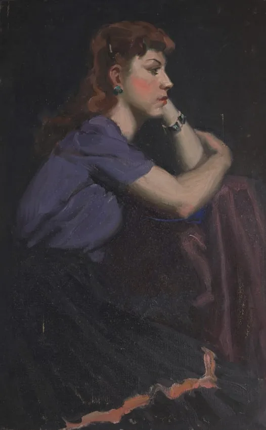 Untitled by Edward Leonard, Oil on canvas, sold Apr 2024