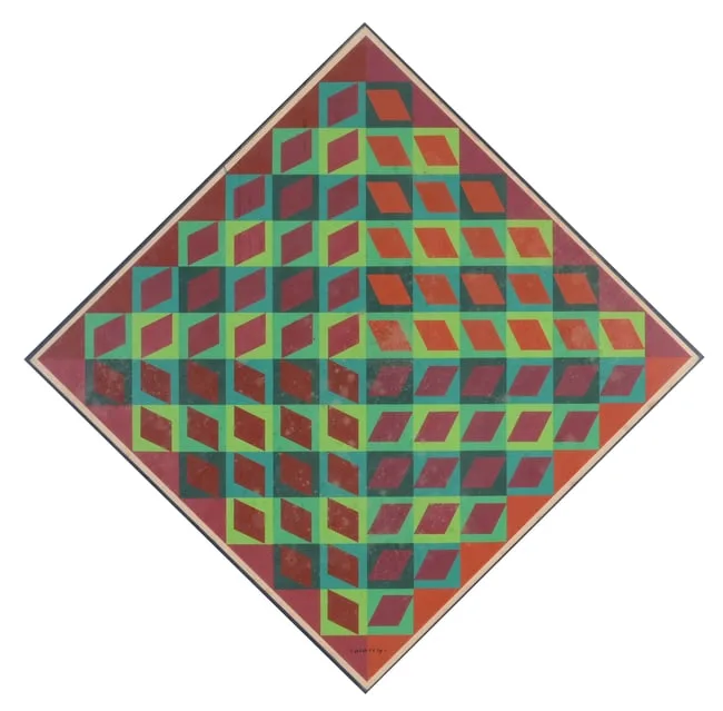 Banya by Victor Vasarely, 1964, Serigraph, sold Apr 2024