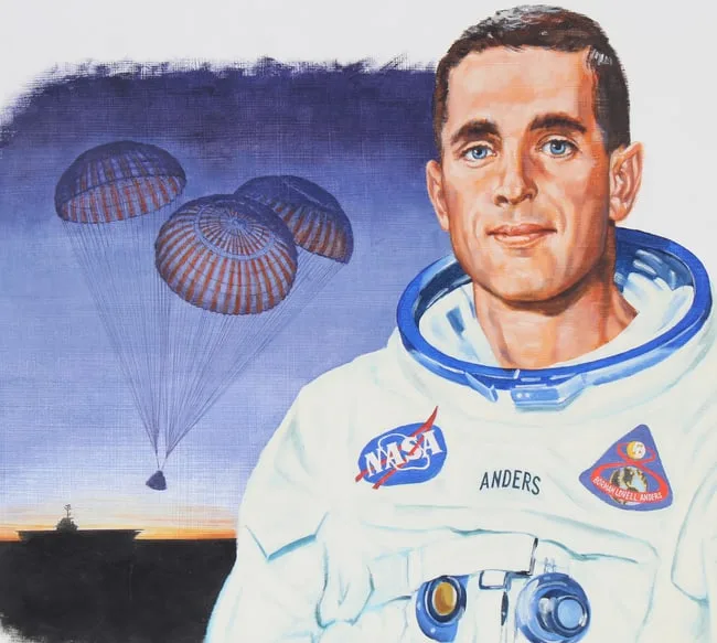 Major General William A. Anders, USAF by David K. Stone, Oil on Masonite, sold Apr 2024