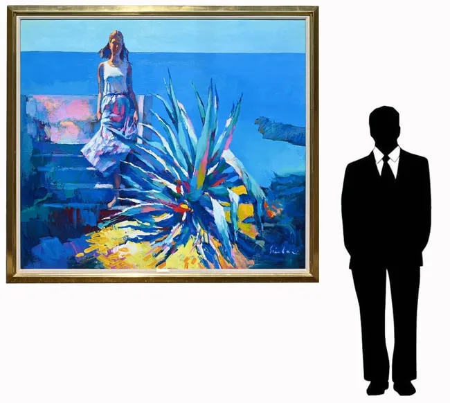 Scalea by Nicola Simbari, 1988, Oil on canvas, sold Jun 2024