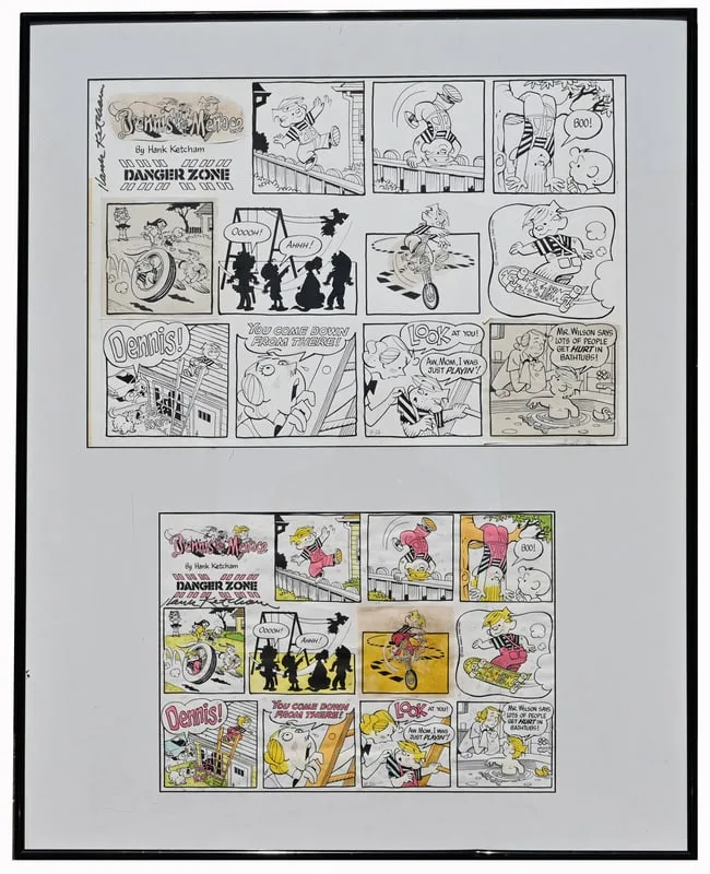 Untitled by Hank Ketcham, Ink/Marker/Mixed Media on paper, offered Jun 2024